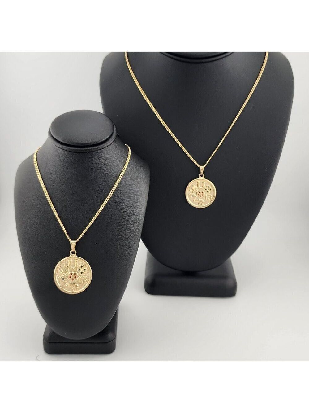 Brand New Brazilian 18k Gold Filled Lucky Charms Necklace